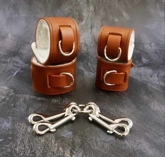 Luxury Wrist Cuffs with Sheepskin - Your Feel