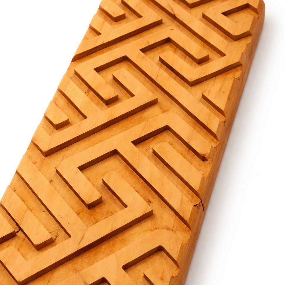 Wooden Paddle Maze Pattern